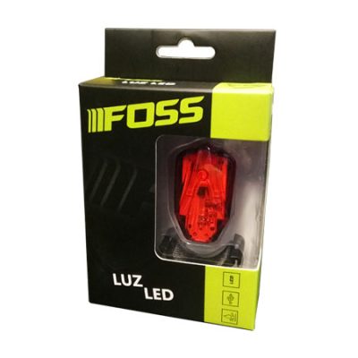 luz trasera foss led roja usb 20 lumens