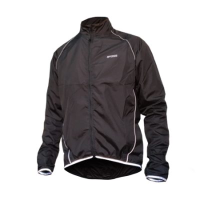 cortaviento foss manga larga black para ciclismo