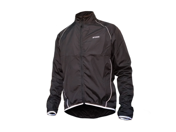 cortaviento foss manga larga black para ciclismo