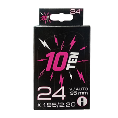 Cámara 10TEN 24 x 1.95/2.20 válvula de auto 35 mm butyl sintético