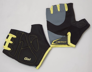 GUANTES CORTOS BEST GEL T/M GRIS/AMARILLO