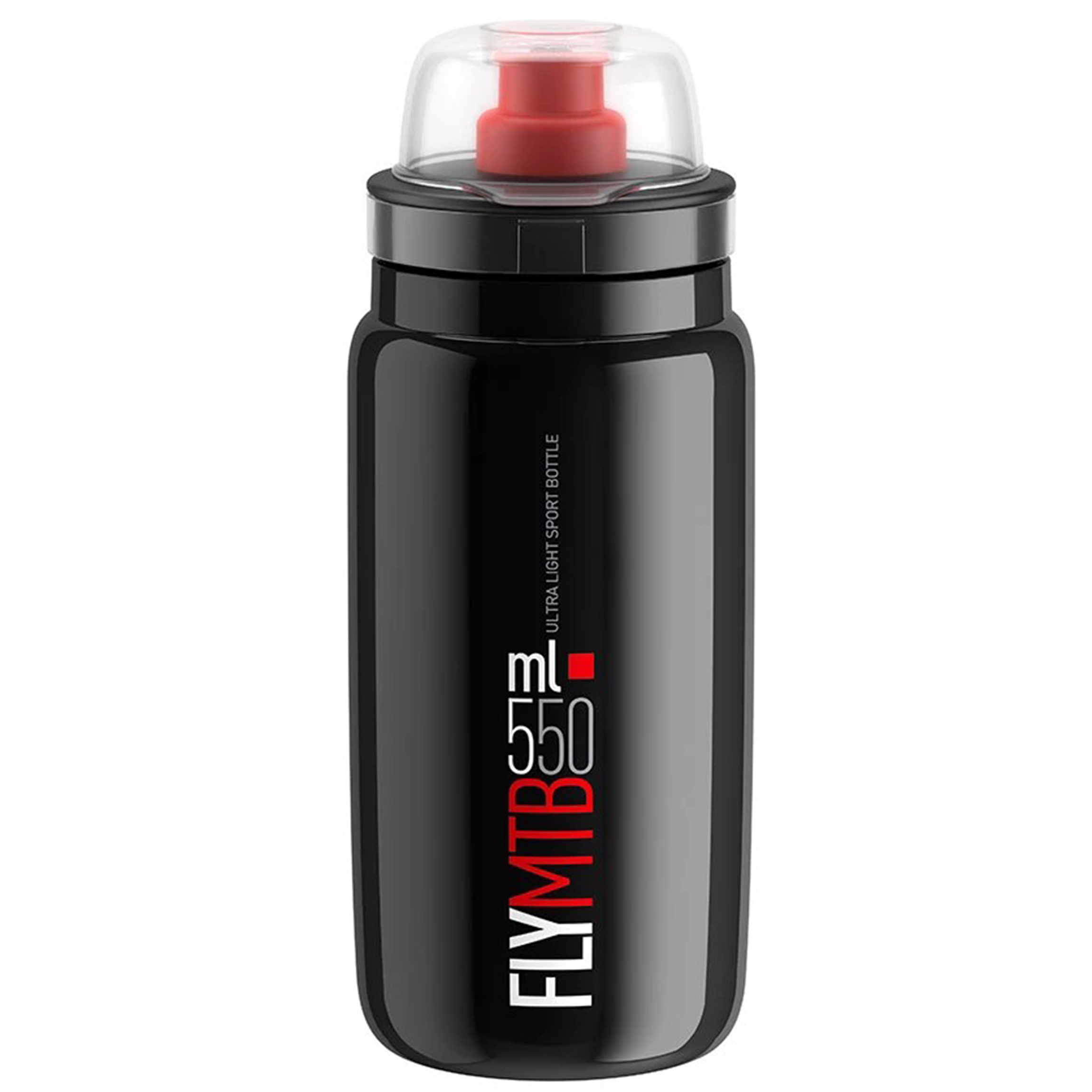 BOTELLA ELITE FLY MTB BLACK RED LOGO 550 ML 0160499