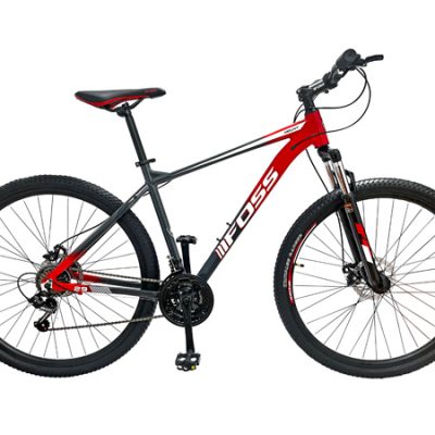 BICICLETA ARO 29 FOSS MOUNT T/M 17.5 21V ALUMINIO GRIS/ROJO