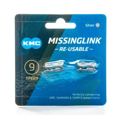 CONECTOR KMC 9V MISSING LINK CL566R-SILVER 2PCS