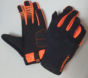 GUANTES LARGOS BEST TOUCH T/L NEGRO/NARANJA