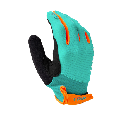 GUANTES LARGOS TRIP T/M TURQUESA/NARANJA
