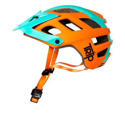 casco enduro trip orange mtb trail ventilado
