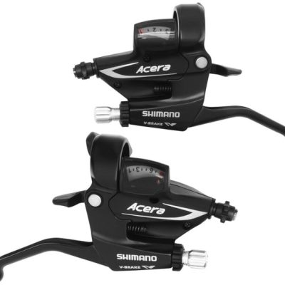 MANILLAS C/F SHIMANO ST-M360-L 3X8 24V BLACK GRANEL