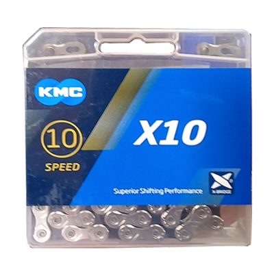 CADENA 10VEL KMC X10 SILVER/BLACK 116L