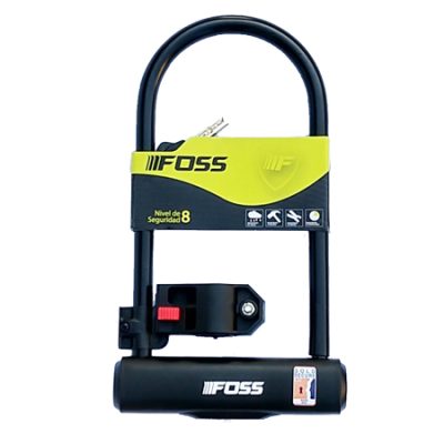 CANDADO U-LOCK FOSS 110X230MM C/SOPORTE NEGRO 18026