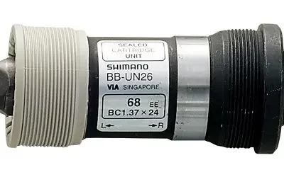 bb axle shimano unbb26 eje motor sellado