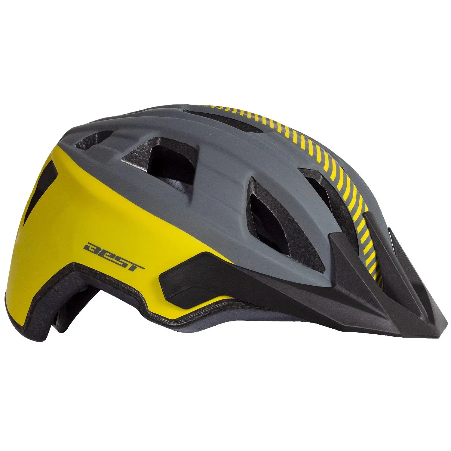 casco best enduro amarillo gris tm certificado matte