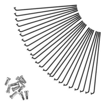 rayo bicicleta negro con niple acero alta resistencia