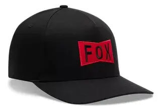JOCKEY FOX TYPEFACE FLEXFIT HAT TL/XL NEGRO/ROJO
