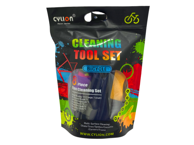 Set de limpieza Cylion 8 piezas para mantencion de bicicleta