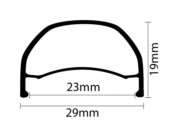 LLANTA 29 36H FOSS T28 V/F TUBELESS NEGRO